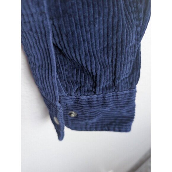 American Eagle Mens Medium Blue Corduroy Shirt Jacket - Picture 6 of 9